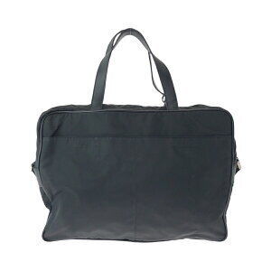 Prada black logo triangular Tessuto nylon bag business plate shoulder